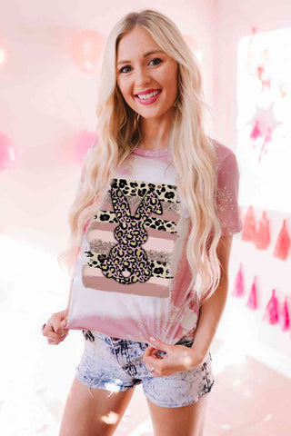 Shop Leopard Bunny Graphic Long Sleeve Top Now On Klozey Store - Trendy U.S. Premium Women Apparel & Accessories And Be Up-To-Fashion!