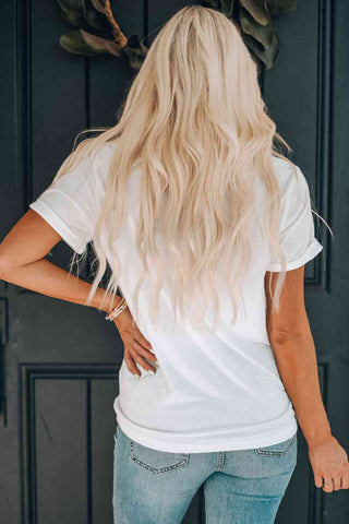 Shop Round Neck Short Sleeve Pumpkin Latte Graphic T-Shirt Now On Klozey Store - Trendy U.S. Premium Women Apparel & Accessories And Be Up-To-Fashion!