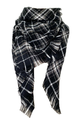 Shop Faux Cashmere Plaid Scarf Now On Klozey Store - Trendy U.S. Premium Women Apparel & Accessories And Be Up-To-Fashion!