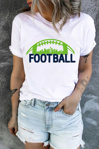 Shop FOOTBALL Graphic Short Sleeve T-Shirt Now On Klozey Store - Trendy U.S. Premium Women Apparel & Accessories And Be Up-To-Fashion!