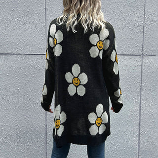 Shop Floral Button Down Longline Cardigan Now On Klozey Store - Trendy U.S. Premium Women Apparel & Accessories And Be Up-To-Fashion!
