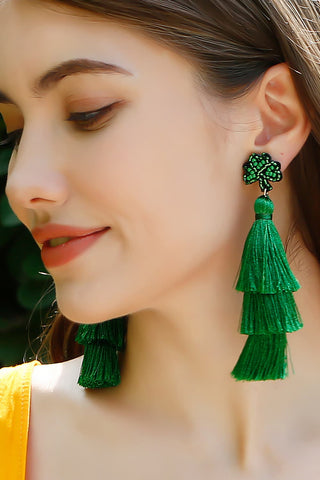 Shop Shamrock Earrings with Tassel Now On Klozey Store - Trendy U.S. Premium Women Apparel & Accessories And Be Up-To-Fashion!