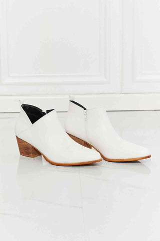 Shop MMShoes Trust Yourself Embroidered Crossover Cowboy Bootie in White Now On Klozey Store - Trendy U.S. Premium Women Apparel & Accessories And Be Up-To-Fashion!