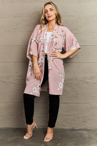 Shop Justin Taylor Aurora Rose Floral Kimono Now On Klozey Store - Trendy U.S. Premium Women Apparel & Accessories And Be Up-To-Fashion!