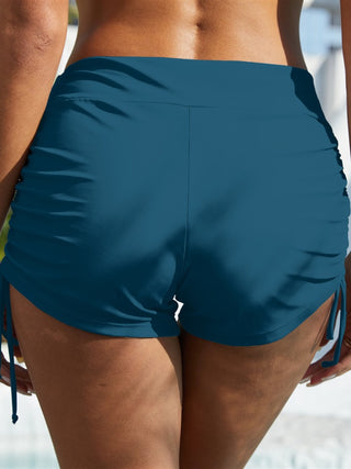 Shop Drawstring Mid-Rise Waist Swim Shorts Now On Klozey Store - Trendy U.S. Premium Women Apparel & Accessories And Be Up-To-Fashion!