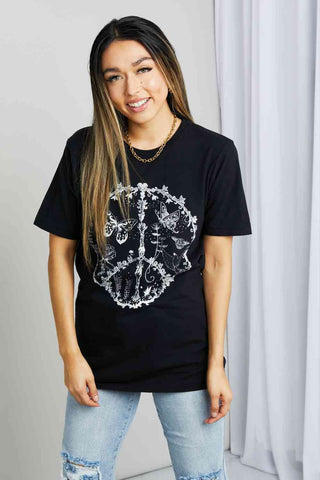 Shop mineB Full Size Butterfly Graphic Tee Shirt Now On Klozey Store - U.S. Fashion And Be Up-To-Fashion!