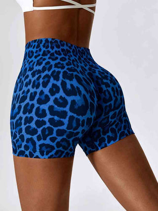 Shop Leopard Print Wide Waistband Sports Shorts Now On Klozey Store - Trendy U.S. Premium Women Apparel & Accessories And Be Up-To-Fashion!