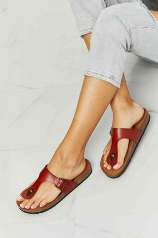 Shop MMShoes Drift Away T-Strap Flip-Flop in Red Now On Klozey Store - Trendy U.S. Premium Women Apparel & Accessories And Be Up-To-Fashion!