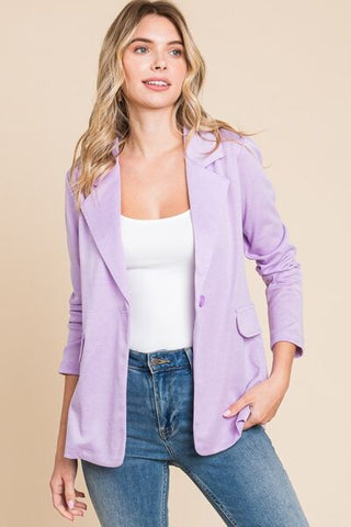 Shop Culture Code Button Up Long Sleeve Slit Blazer Now On Klozey Store - Trendy U.S. Premium Women Apparel & Accessories And Be Up-To-Fashion!