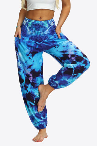 Shop Tie-Dye Smocked Joggers Now On Klozey Store - Trendy U.S. Premium Women Apparel & Accessories And Be Up-To-Fashion!