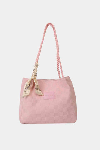 Shop Braided Strap Polyester Tote Bag Now On Klozey Store - Trendy U.S. Premium Women Apparel & Accessories And Be Up-To-Fashion!