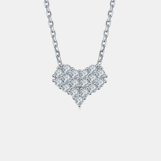 Shop Moissanite 925 Sterling Silver Heart Necklace Now On Klozey Store - Trendy U.S. Premium Women Apparel & Accessories And Be Up-To-Fashion!