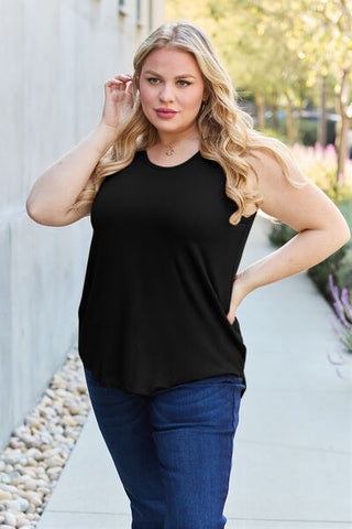 Shop Basic Bae Full Size Round Neck Tank Now On Klozey Store - Trendy U.S. Premium Women Apparel & Accessories And Be Up-To-Fashion!