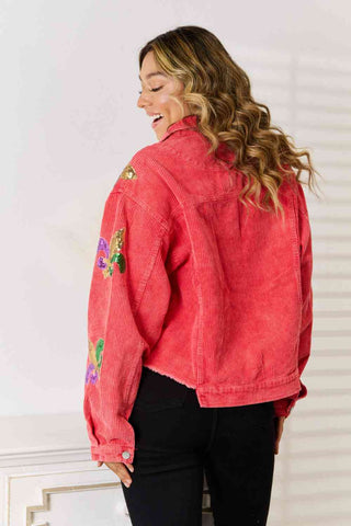 Shop Sequin Raw Hem Jacket Now On Klozey Store - Trendy U.S. Premium Women Apparel & Accessories And Be Up-To-Fashion!