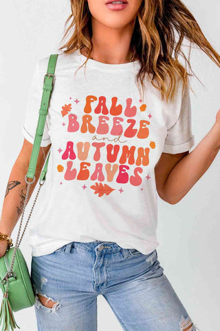 Shop FALL BREEZE AUTUMN LEAVES Graphic T-Shirt Now On Klozey Store - Trendy U.S. Premium Women Apparel & Accessories And Be Up-To-Fashion!