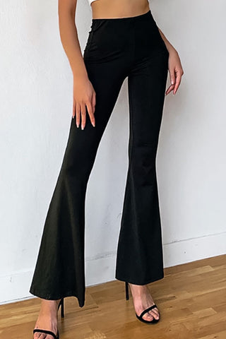 Shop High Rise Flared Pants Now On Klozey Store - Trnedy U.S. Premium Women Apparel & Accessories And Be Up-To-Fashion!