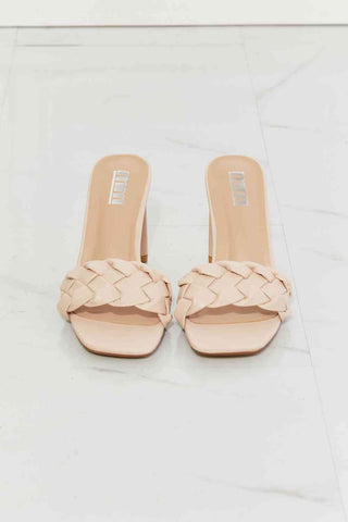 Shop MMShoes Top of the World Braided Block Heel Sandals in Beige Now On Klozey Store - Trendy U.S. Premium Women Apparel & Accessories And Be Up-To-Fashion!