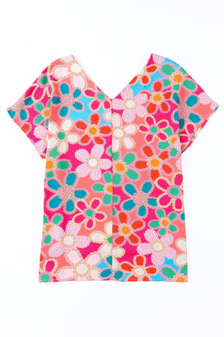 Shop High-Low V-Neck Short Sleeve Blouse Now On Klozey Store - U.S. Fashion And Be Up-To-Fashion!