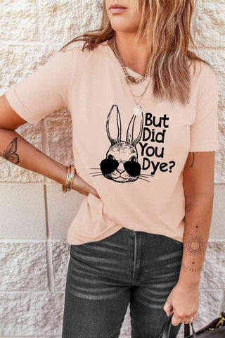 Shop Easter Rabbit Graphic Round Neck Tee Shirt Now On Klozey Store - Trendy U.S. Premium Women Apparel & Accessories And Be Up-To-Fashion!