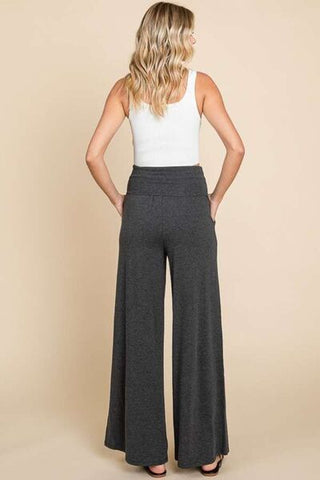 Shop Culture Code Wide Waistband High Waist Wide Leg Pants Now On Klozey Store - Trendy U.S. Premium Women Apparel & Accessories And Be Up-To-Fashion!