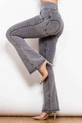 Shop Zip Detail Flare Long Jeans Now On Klozey Store - Trnedy U.S. Premium Women Apparel & Accessories And Be Up-To-Fashion!