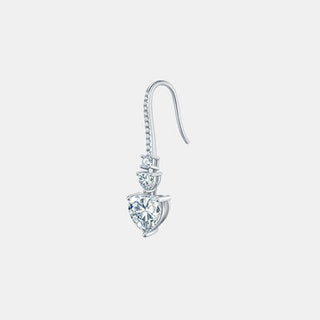 Shop 5.44 Carat 925 Sterling Silver Moissanite Heart Drop Earrings Now On Klozey Store - Trendy U.S. Premium Women Apparel & Accessories And Be Up-To-Fashion!