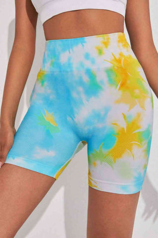 Shop Tie-Dye Wide Waistband Sports Shorts Now On Klozey Store - Trendy U.S. Premium Women Apparel & Accessories And Be Up-To-Fashion!