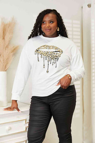 Shop Simply Love Graphic Dropped Shoulder Round Neck Sweatshirt Now On Klozey Store - U.S. Fashion And Be Up-To-Fashion!