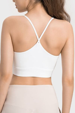 Shop Spaghetti Strap Crisscross Back Active Bra Now On Klozey Store - Trendy U.S. Premium Women Apparel & Accessories And Be Up-To-Fashion!