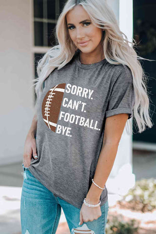 Shop Football Graphic Short Sleeve T-Shirt Now On Klozey Store - Trendy U.S. Premium Women Apparel & Accessories And Be Up-To-Fashion!