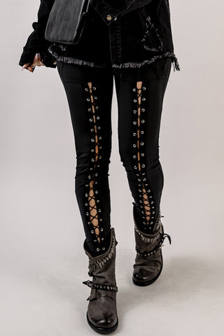 Shop Grommet Lace Up Leggings Now On Klozey Store - Trendy U.S. Premium Women Apparel & Accessories And Be Up-To-Fashion!