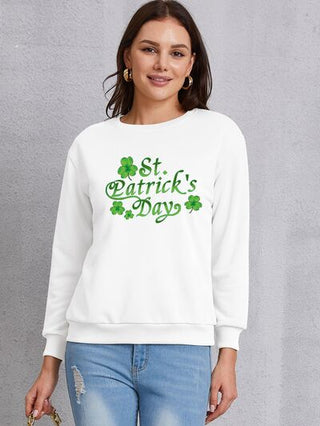 Shop ST. PATRICK'S DAY Round Neck Dropped Shoulder Sweatshirt Now On Klozey Store - Trendy U.S. Premium Women Apparel & Accessories And Be Up-To-Fashion!