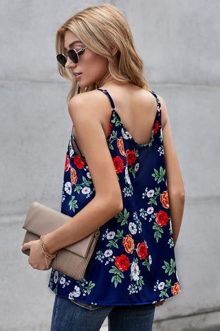 Shop Floral Spliced Mesh Cami Now On Klozey Store - Trendy U.S. Premium Women Apparel & Accessories And Be Up-To-Fashion!