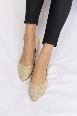 Shop Forever Link Rhinestone Point Toe Flat Slip-Ons Now On Klozey Store - Trendy U.S. Premium Women Apparel & Accessories And Be Up-To-Fashion!