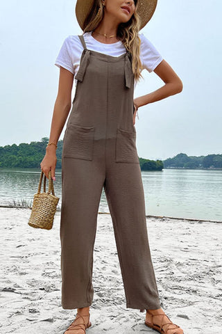 Shop Straight Leg Jumpsuit with Pockets Now On Klozey Store - Trendy U.S. Premium Women Apparel & Accessories And Be Up-To-Fashion!