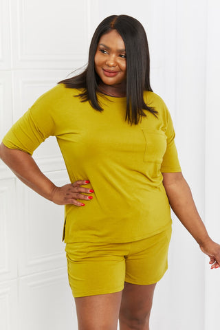 Shop Zenana In The Moment Full Size Lounge Set in Olive Mustard Now On Klozey Store - U.S. Fashion And Be Up-To-Fashion!
