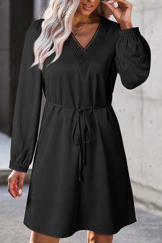 Shop V-Neck Long Sleeve Mini Dress Now On Klozey Store - Trendy U.S. Premium Women Apparel & Accessories And Be Up-To-Fashion!