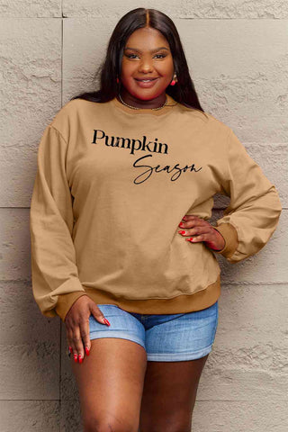 Shop Simply Love Full Size PUMPKIN SEASON Graphic Sweatshirt Now On Klozey Store - Trendy U.S. Premium Women Apparel & Accessories And Be Up-To-Fashion!