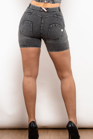 Shop Full Size Side Stripe Buttoned Denim Shorts Now On Klozey Store - Trendy U.S. Premium Women Apparel & Accessories And Be Up-To-Fashion!