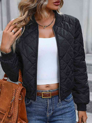 Shop Zip-Up Winter Coat with Pockets Now On Klozey Store - Trendy U.S. Premium Women Apparel & Accessories And Be Up-To-Fashion!