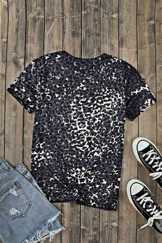 Shop LET ME TELL YOU ABOUT MY JESUS Graphic Leopard Tee Now On Klozey Store - Trendy U.S. Premium Women Apparel & Accessories And Be Up-To-Fashion!