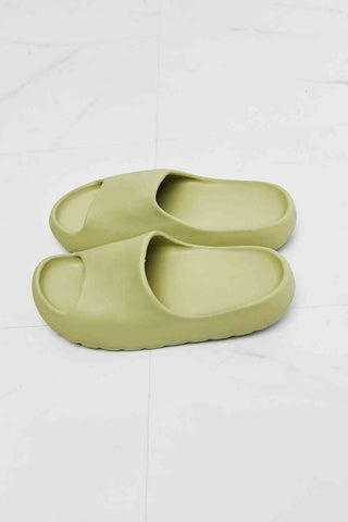Shop NOOK JOI In My Comfort Zone Slides in Green Now On Klozey Store - Trendy U.S. Premium Women Apparel & Accessories And Be Up-To-Fashion!