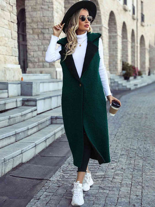 Shop Lapel Collar Sleeveless Coat Vest Now On Klozey Store - Trendy U.S. Premium Women Apparel & Accessories And Be Up-To-Fashion!