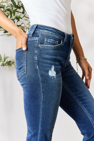 Shop BAYEAS Distressed Cropped Jeans Now On Klozey Store - Trendy U.S. Premium Women Apparel & Accessories And Be Up-To-Fashion!