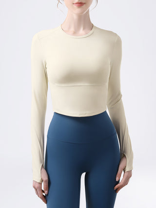 Shop Round Neck Long Sleeve Active T-Shirt Now On Klozey Store - Trendy U.S. Premium Women Apparel & Accessories And Be Up-To-Fashion!