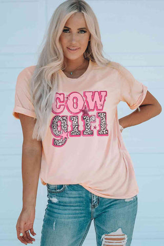 Shop COWGIRL Graphic Cuffed Tee Now On Klozey Store - Trendy U.S. Premium Women Apparel & Accessories And Be Up-To-Fashion!