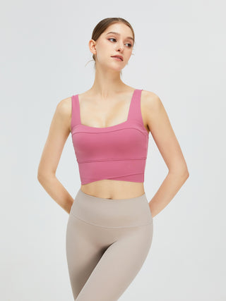 Shop Square Neck Wide Strap Active Bra Now On Klozey Store - Trendy U.S. Premium Women Apparel & Accessories And Be Up-To-Fashion!