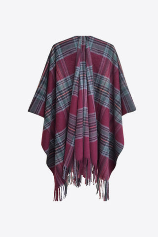 Shop Plaid Fringe Detail Polyester Scarf Now On Klozey Store - Trendy U.S. Premium Women Apparel & Accessories And Be Up-To-Fashion!