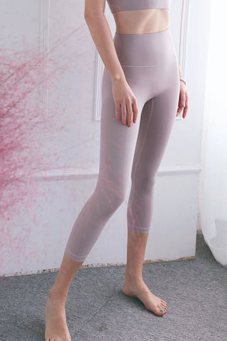 Shop Feel Like Skin Elastic Waistband Cropped Yoga Leggings Now On Klozey Store - U.S. Fashion And Be Up-To-Fashion!
