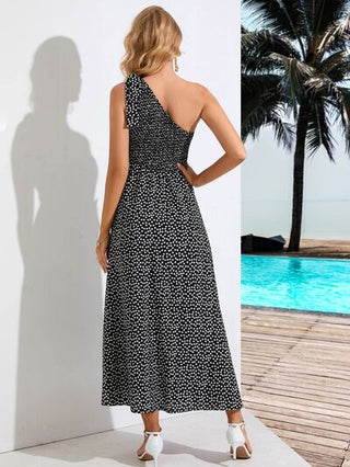 Shop Printed Single Shoulder Midi Dress Now On Klozey Store - Trendy U.S. Premium Women Apparel & Accessories And Be Up-To-Fashion!